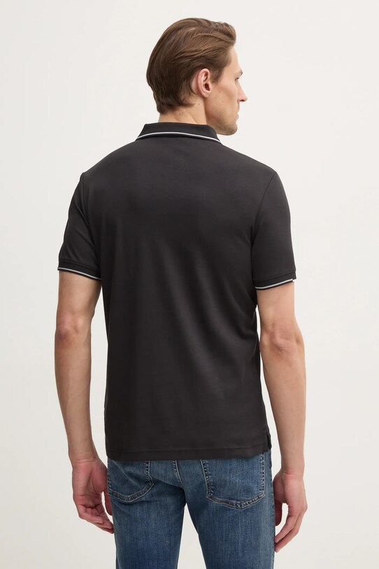 Îmbrăcăminte Calvin Klein polo de bumbac K10K114130 negru