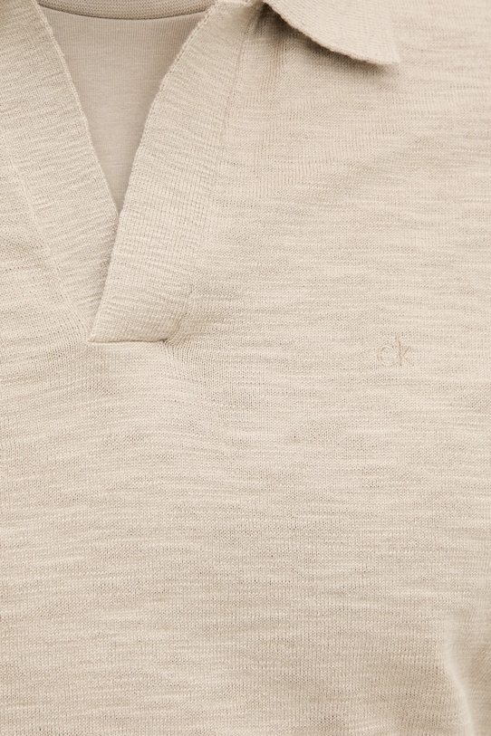 Bavlnené polo tričko Calvin Klein K10K114087 béžová