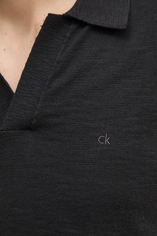 Бавовняне поло Calvin Klein K10K114087 чорний
