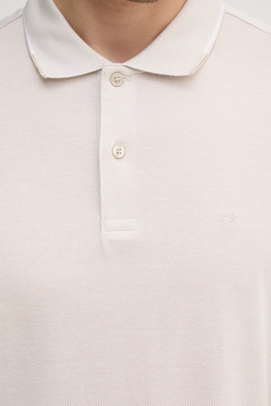 Calvin Klein polo bawełniane K10K114475 beżowy