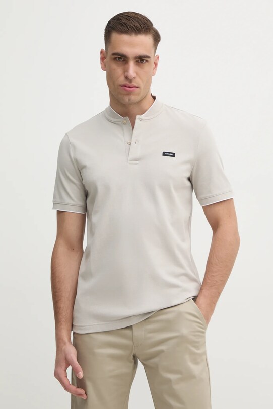 Поло Calvin Klein slim бежевий K10K114139