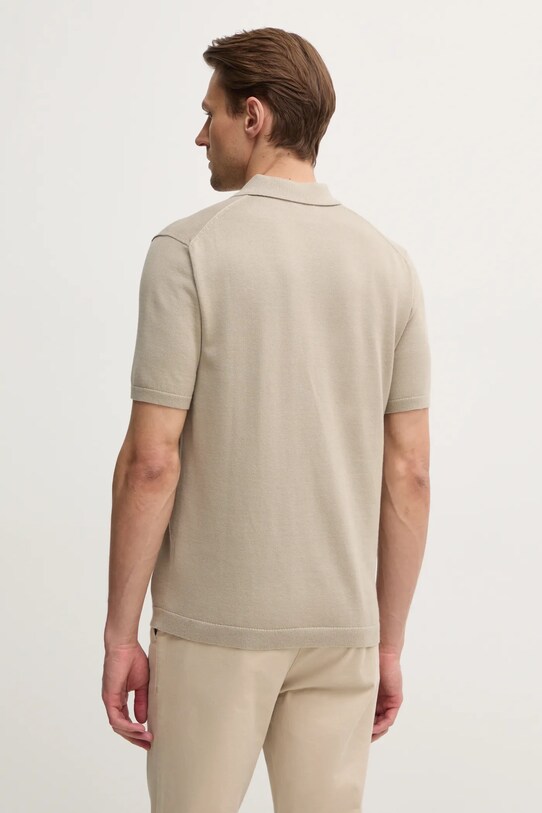 Calvin Klein polo bawełniane beżowy K10K114476