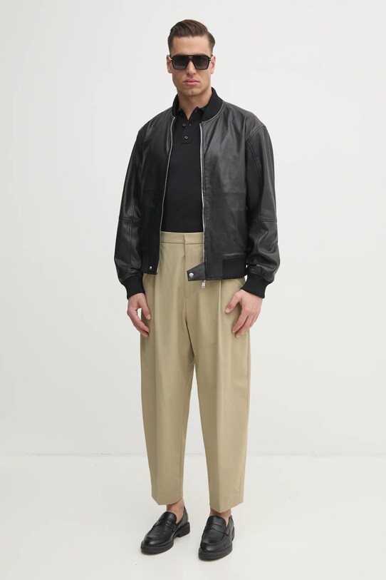 Calvin Klein polo de bumbac K10K114476 negru SS25