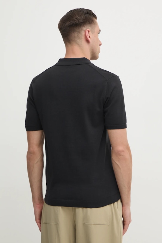 Îmbrăcăminte Calvin Klein polo de bumbac K10K114476 negru