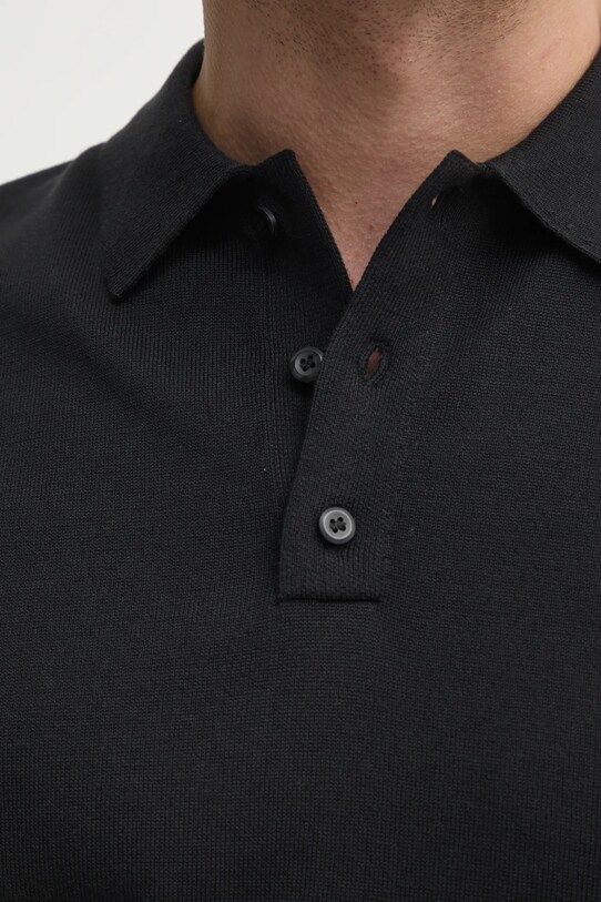 Calvin Klein polo de bumbac K10K114476 negru