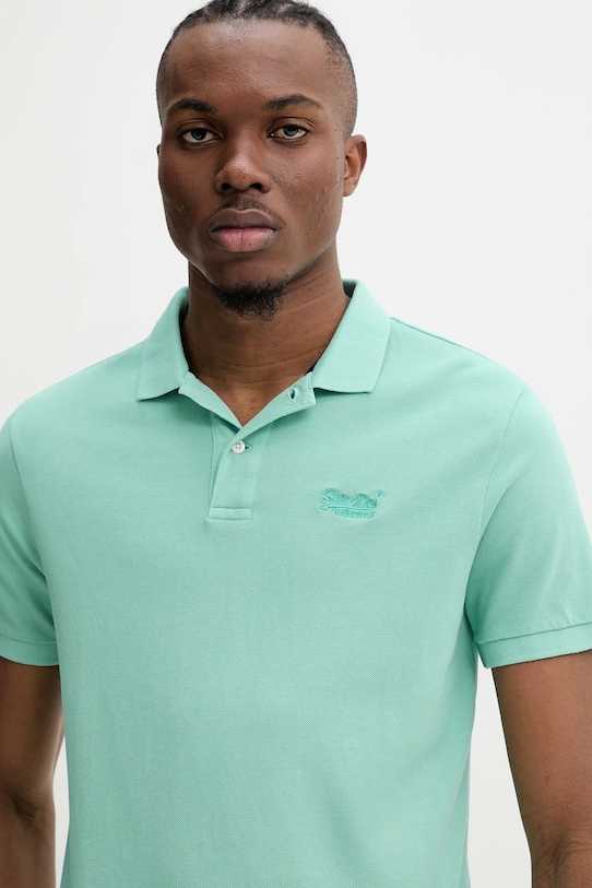Superdry pamut póló türkiz M1110439A.2MD