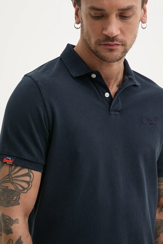 Тениска с яка Superdry тъмносин M1110439A.98T