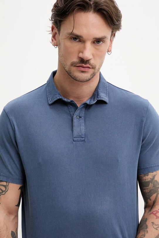 Superdry polo bawełniane niebieski M1110440A.92N