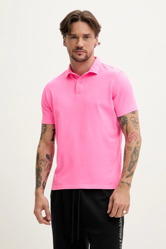 Bombažen polo Superdry Brez vzorca roza M1110440A.C8I