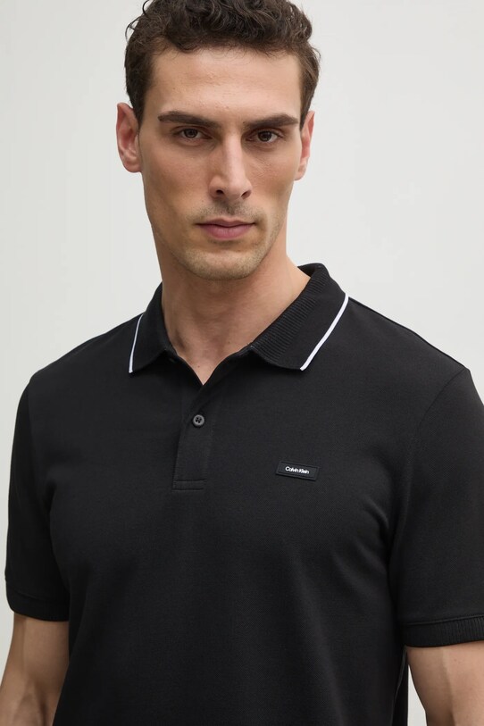 Polo tričko Calvin Klein černá K10K114141