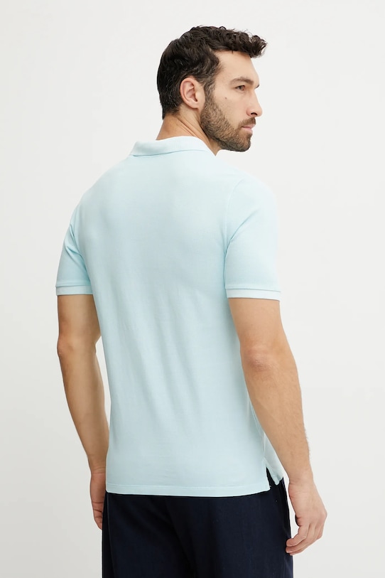 Bavlnené polo tričko Guess F5GP00.K9WF1 tyrkysová SS25