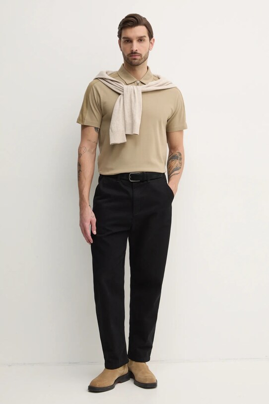 Bavlnené polo tričko Calvin Klein Jeans J30J327240 zelená SS25