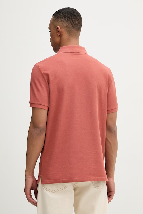 Odzież Calvin Klein Jeans polo męskie bawełniane LV040EM269 pomarańczowy