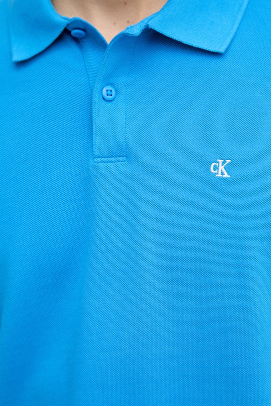 Calvin Klein Jeans polo męskie bawełniane LV040EM269 niebieski