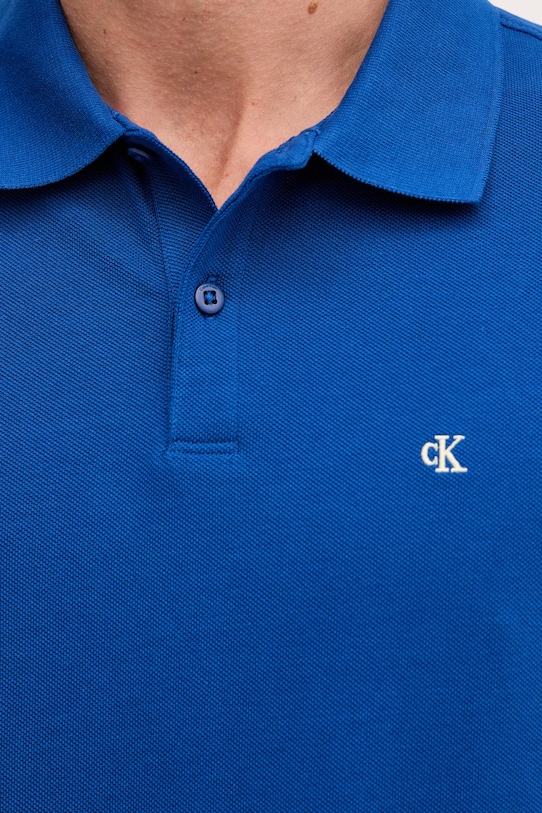 Calvin Klein Jeans polo bawełniane LV040EM269 niebieski