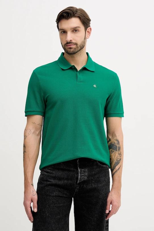 Calvin Klein Jeans polo de bumbac verde LV040EM269