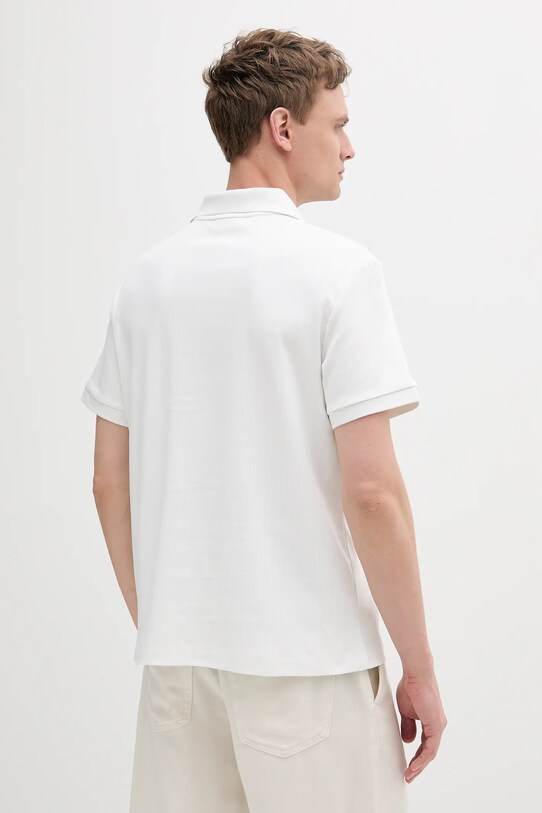 Odzież Calvin Klein Jeans polo bawełniane LV04RB282G biały