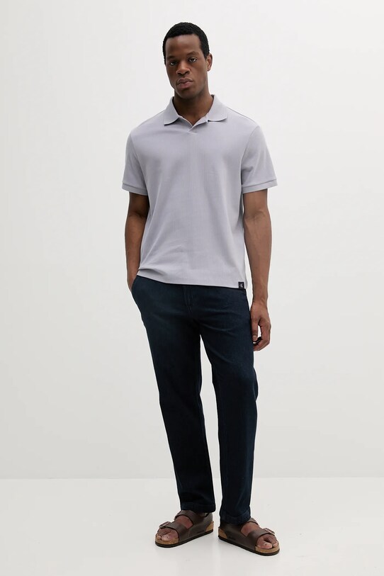 Calvin Klein Jeans polo bawełniane LV04RB282G fioletowy SS25