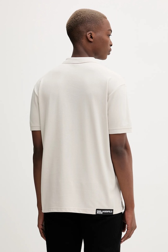 Одяг Бавовняне поло Karl Lagerfeld Jeans A2M17094 бежевий