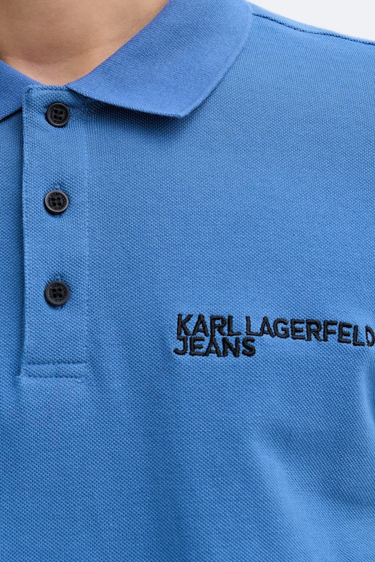 Karl Lagerfeld Jeans polo bawełniane A2M17094 niebieski