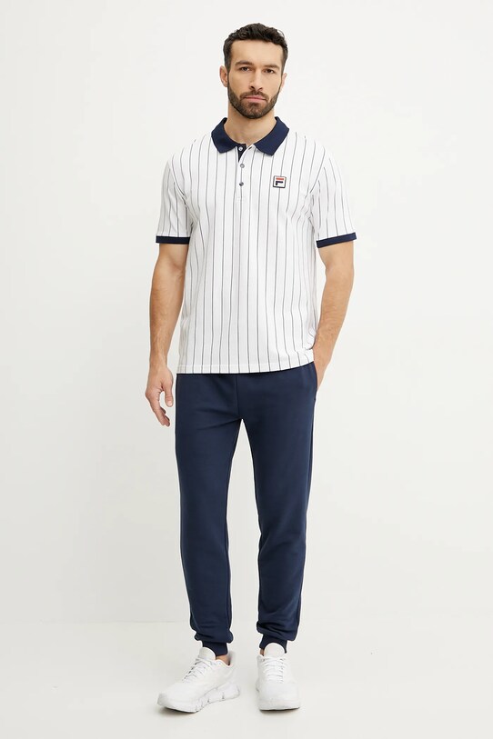 Fila polo de bumbac Linter FAM0923 alb SS25