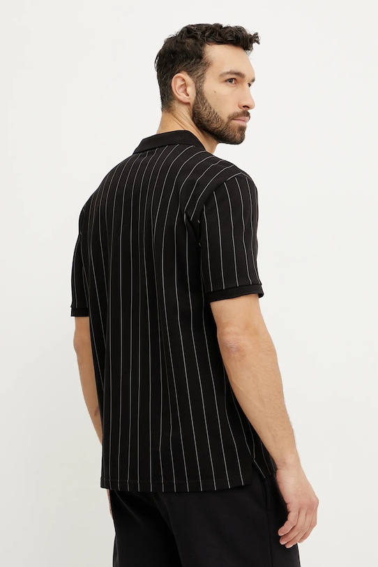 Odzież Fila polo bawełniane Linter FAM0923 czarny