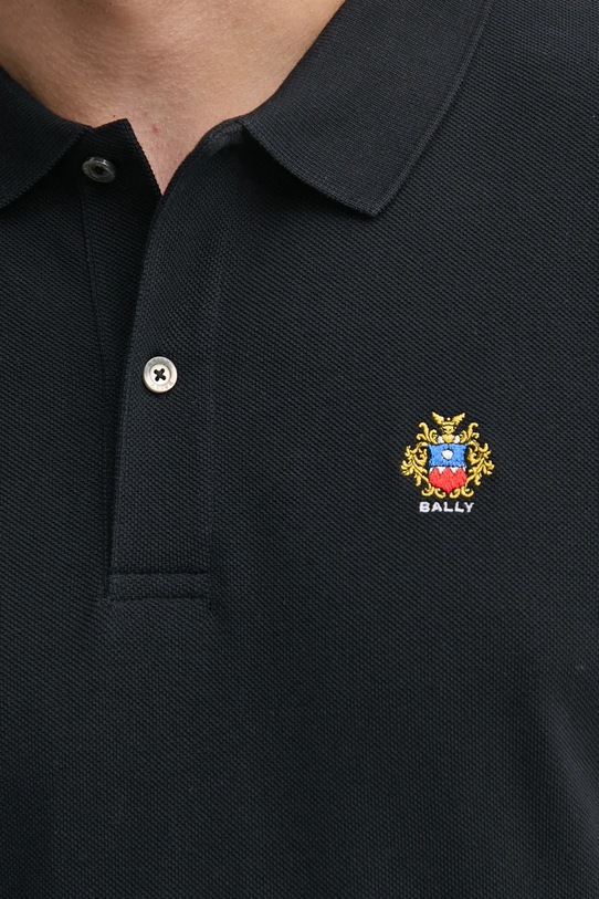 Bally polo de bumbac MJE06N negru