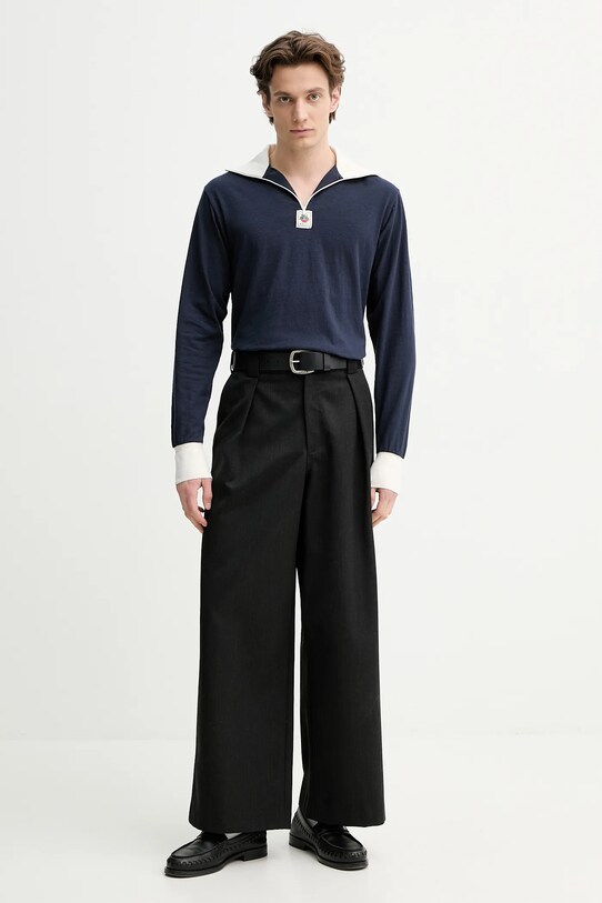 Лонгслів Bally MJE07D темно-синій SS25