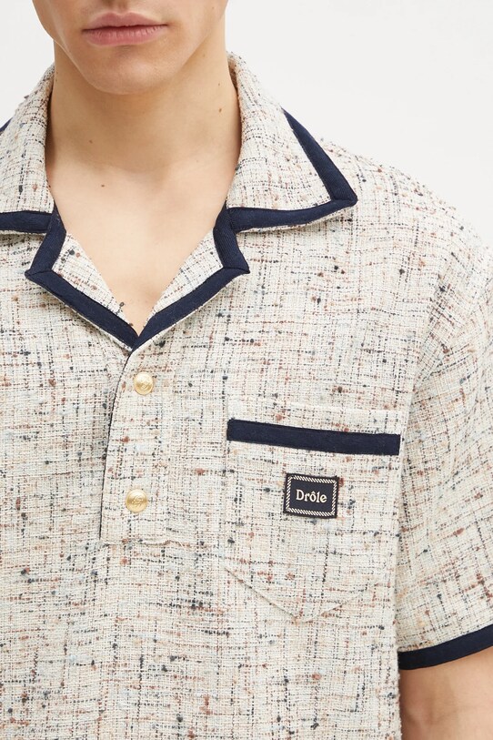 Polo tričko Drôle de Monsieur Le Polo Drule Tweed béžová G.PL153.CO177.MC
