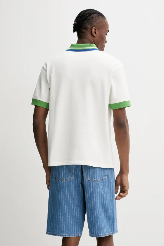 Odzież Drôle de Monsieur polo bawełniane Le Polo Pique Tresse G.PL152.CO162.OW biały