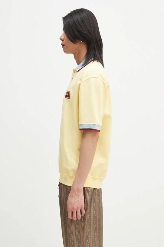 Drôle de Monsieur polo de bumbac Le Polo Pique G.PL147.CO162.BAN galben SS25