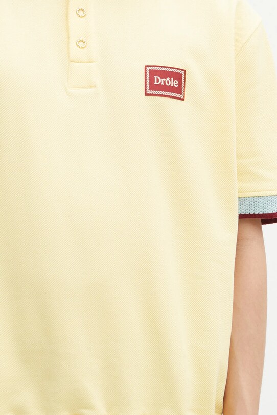Drôle de Monsieur polo de bumbac Le Polo Pique galben G.PL147.CO162.BAN