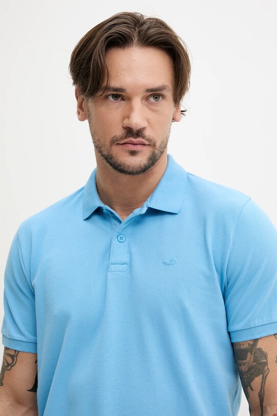Тениска с яка Hollister Co. син KI324.5168.210