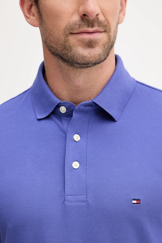 Polo tričko Tommy Hilfiger fialová MW0MW17771.