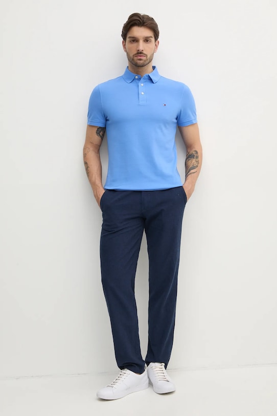 Polo tričko Tommy Hilfiger MW0MW17771. fialová AW25