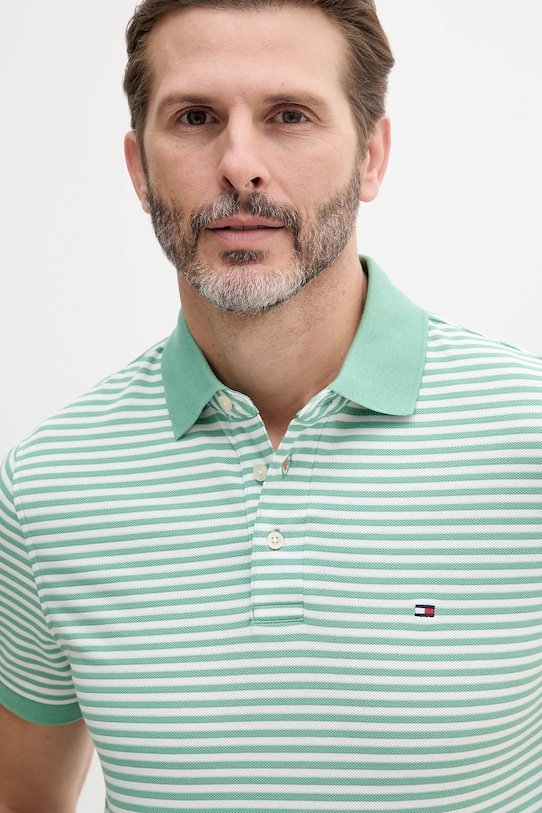 Odzież Tommy Hilfiger polo MW0MW17771. zielony