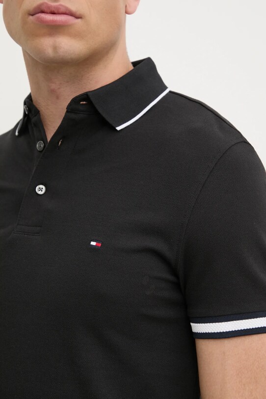 Polo tričko Tommy Hilfiger MW0MW38458 černá