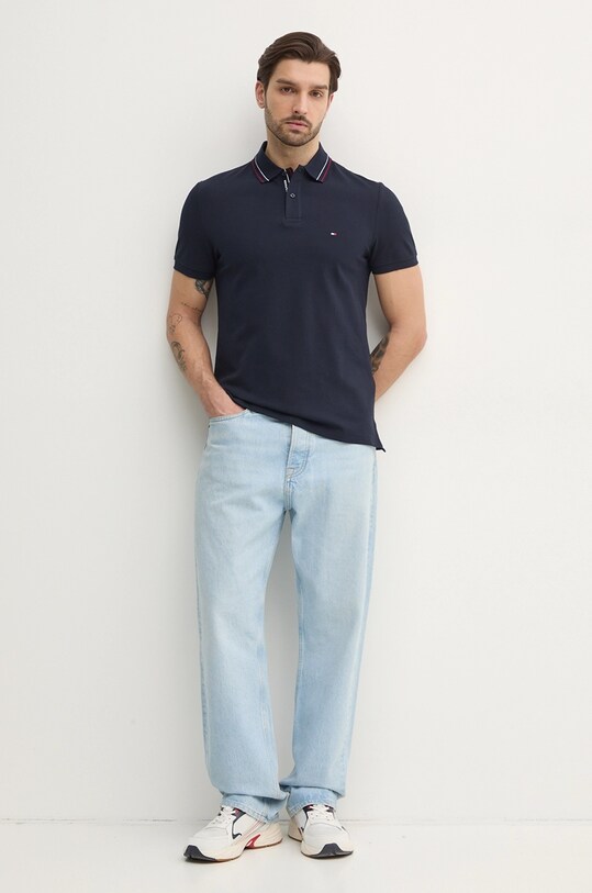 Tommy Hilfiger polo MW0MW38459 granatowy SS25