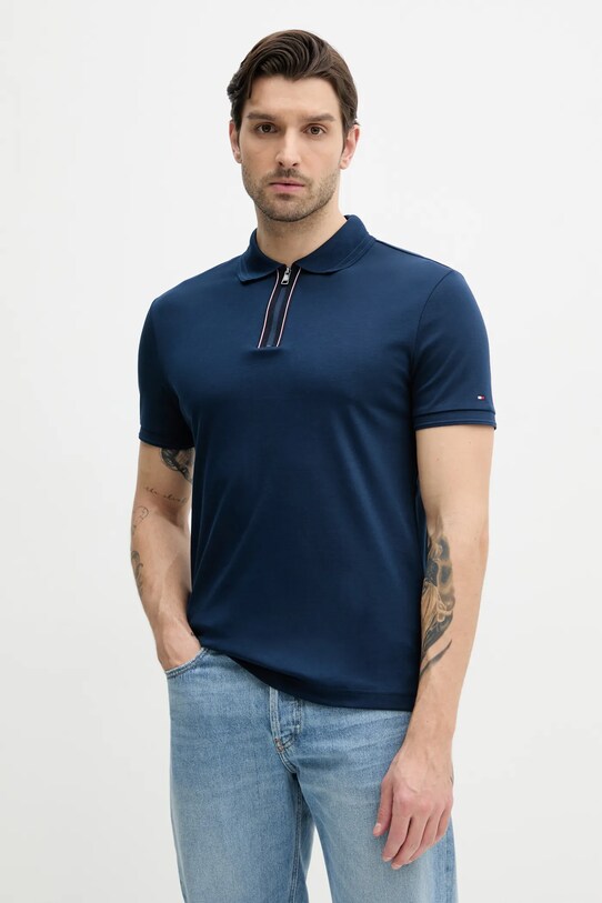 Tommy Hilfiger polo bawełniane bawełna granatowy MW0MW38487