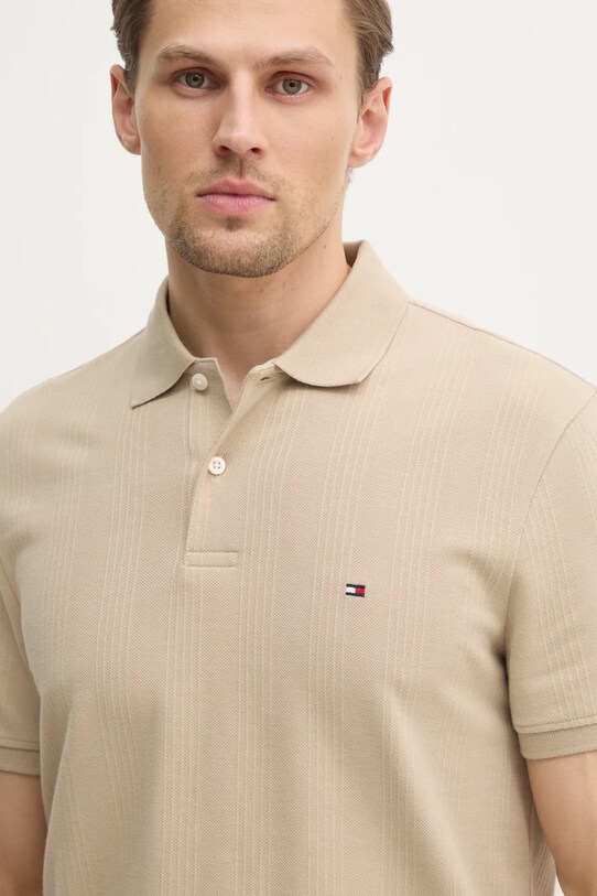 Tommy Hilfiger tricou polo bej MW0MW38951