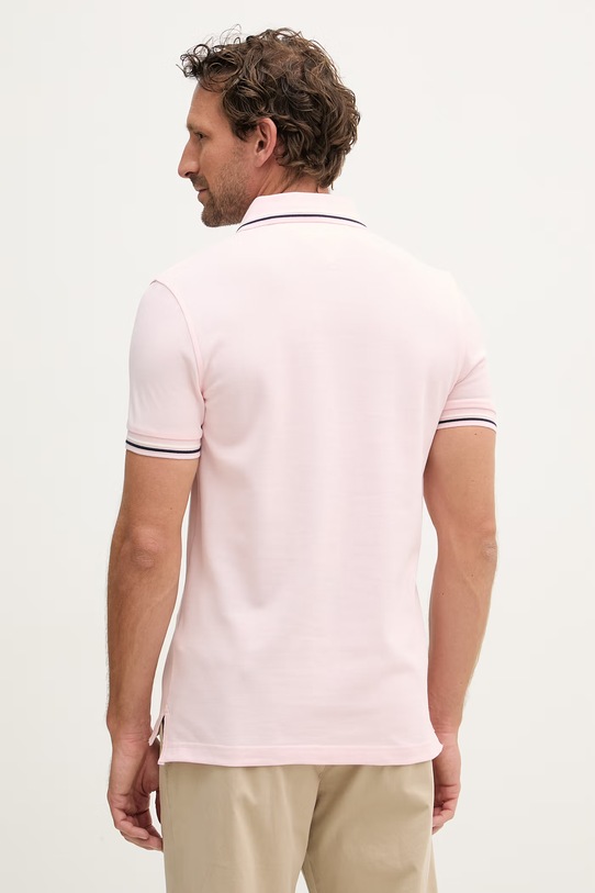 Odzież Tommy Hilfiger t-shirt męski bawełniany MW0MW39993 różowy