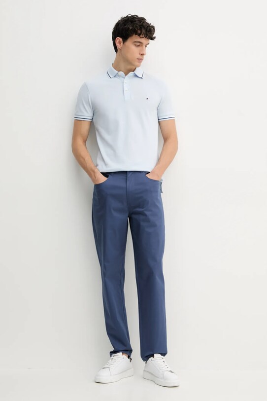 Polo tričko Tommy Hilfiger MW0MW39993 modrá SS25