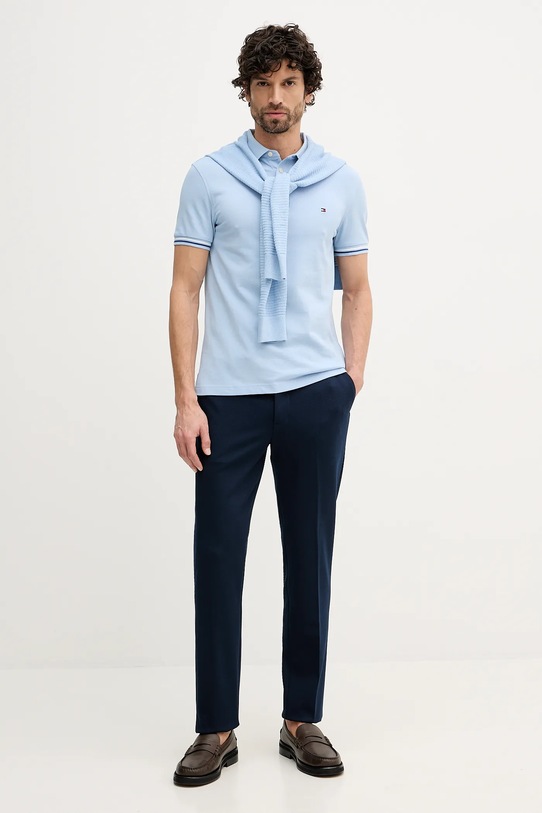 Tommy Hilfiger polo MW0MW39993 niebieski AW25