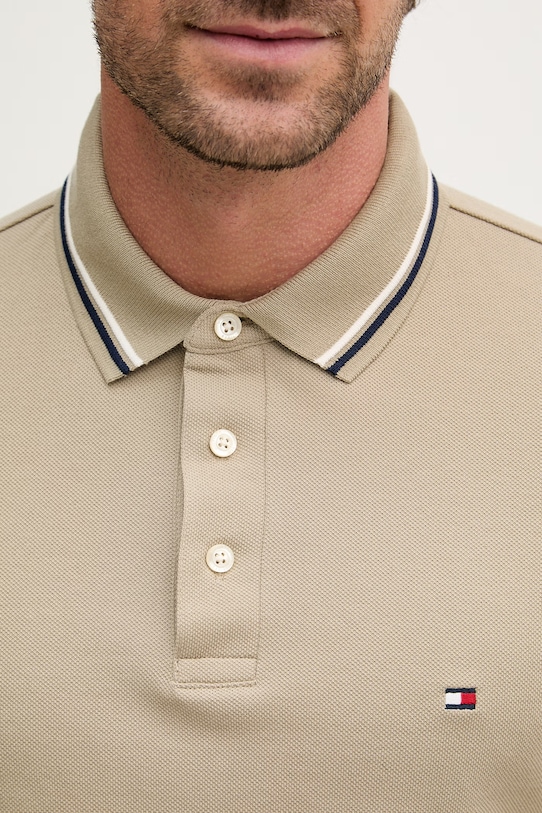 Tommy Hilfiger t-shirt męski bawełniany MW0MW39993 zielony