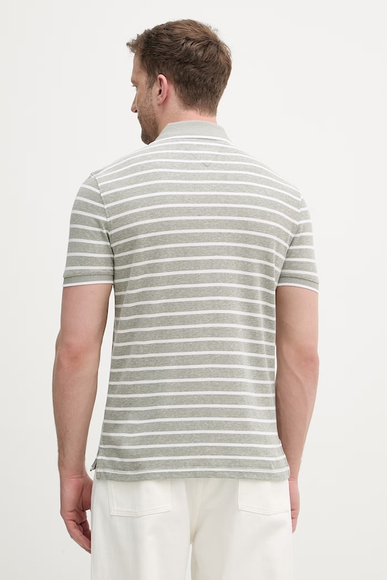 Ρούχα Tommy Hilfiger πόλο ανδρικό με πρόσμιξη λινού MW0MW33140 πράσινο