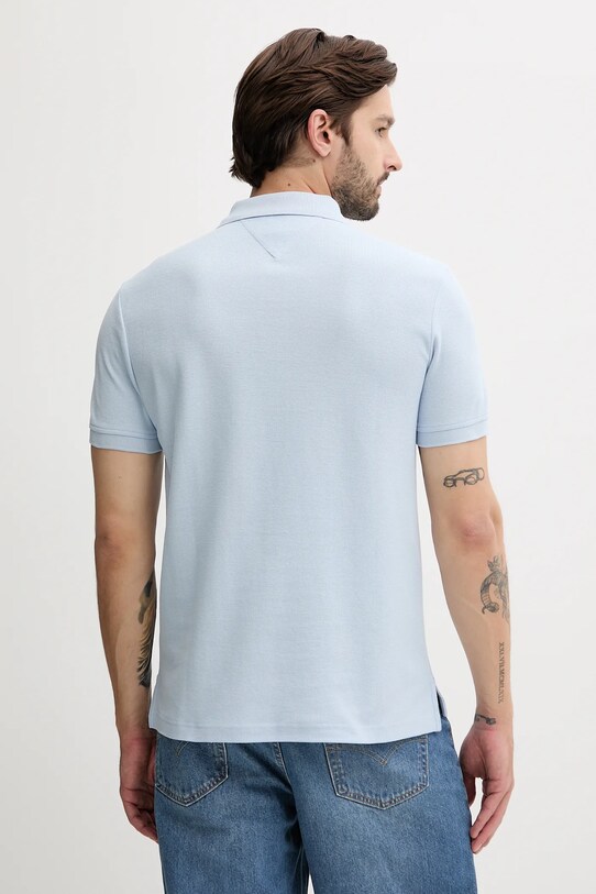 Tommy Hilfiger pamut póló MW0MW33167 kék SS25