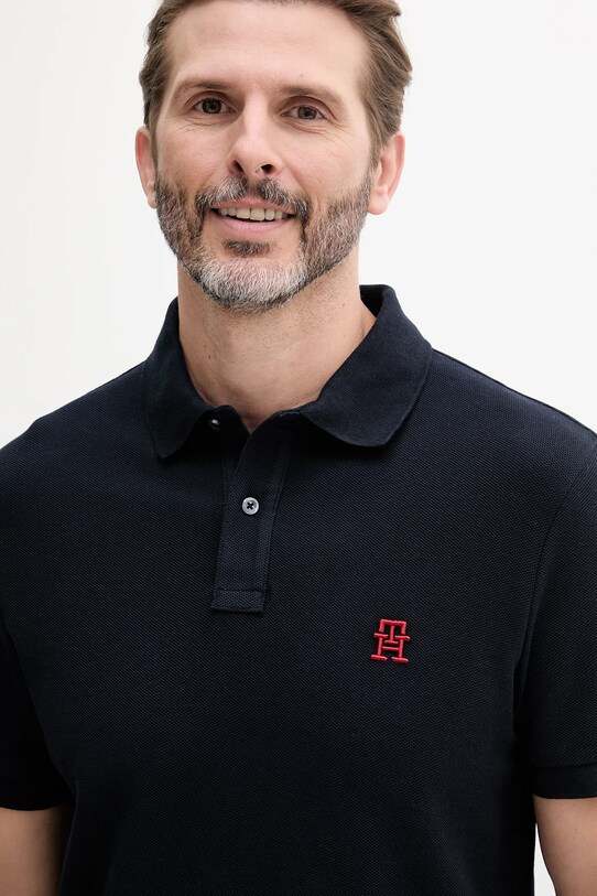 Îmbrăcăminte Tommy Hilfiger polo de bumbac MW0MW33167 bleumarin