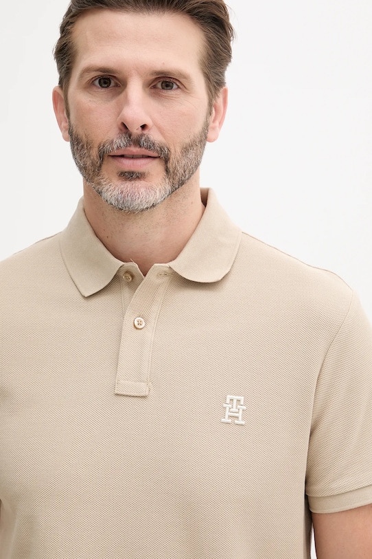 Îmbrăcăminte Tommy Hilfiger polo de bumbac MW0MW33167 bej