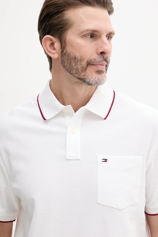 Одяг Бавовняне поло Tommy Hilfiger MW0MW38457 білий