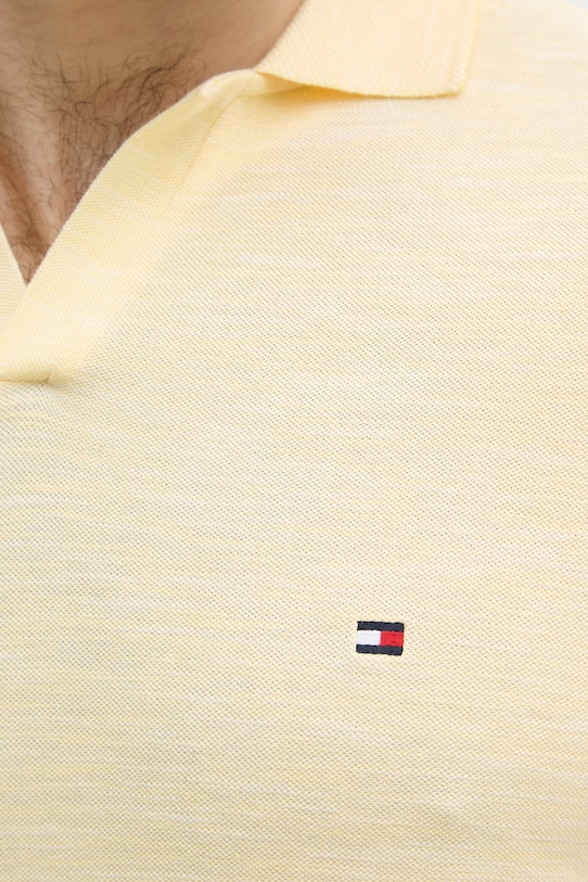 Tommy Hilfiger πόλο ανδρικό βαμβακερό MW0MW38482 κίτρινο